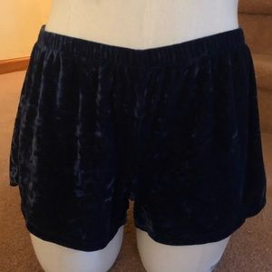 Aerie Navy Velvet Shorts